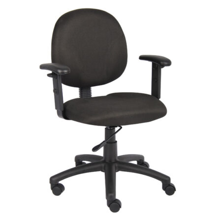 Diamond Task Chair W/ Adjustable Arms with a five-wheel base.