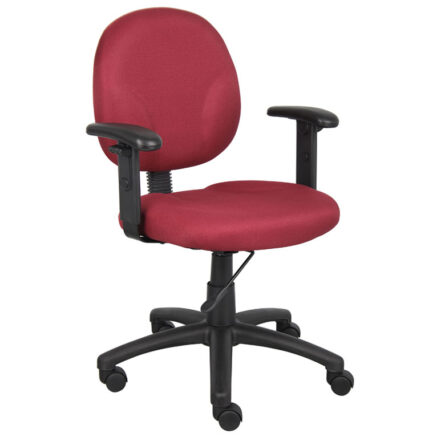 Diamond Task Chair W/ Adjustable Arms with a five-wheeled base, isolated on a white background.