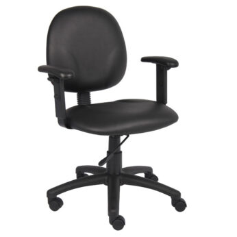 An adjustable Diamond Task Chair with armrests and a five-wheeled base.