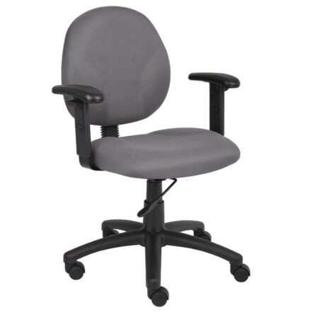 Diamond Task Chair W/ Adjustable Arms with adjustable armrests and a five-wheel base.