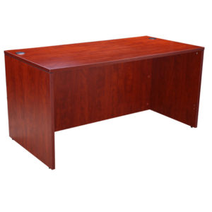 A simple TOS Desk Shell with a clean, modern design, featuring a smooth, rectangular top and plain side panels.