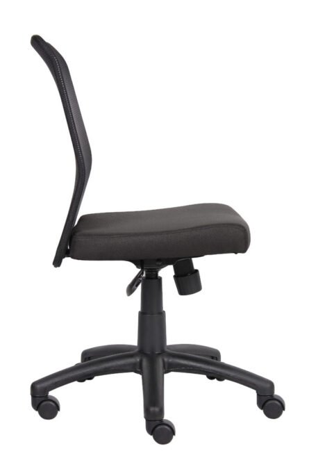 Budget Mesh Task Chair with a mesh back and adjustable seat on a five-wheeled base, isolated on a white background.