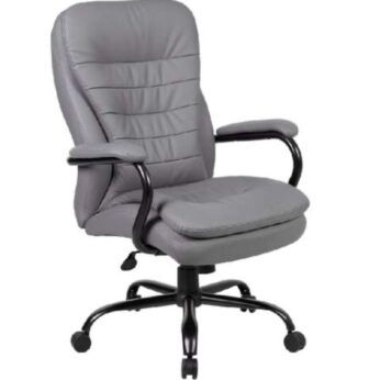 Heavy Duty Double Plush CaressoftPlus™ Chair-400 Lbs upholstered office chair with armrests and adjustable height on a five-wheel base.