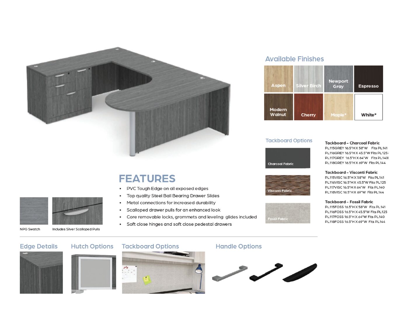 U Shaped Bullet Desk